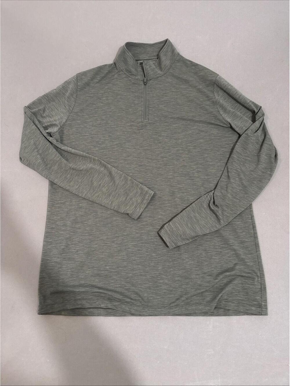Anetik Pullover Mens Large Premium Performance UPF 30 Quarter Zip Vint UV Shirt